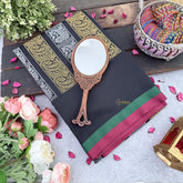 Vriksham Nita Ambani Black Katan Tanchoi Soft Silk Saree-VS4503